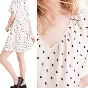 Madewell Lorelei Clip Dot Cotton + Linen Dress